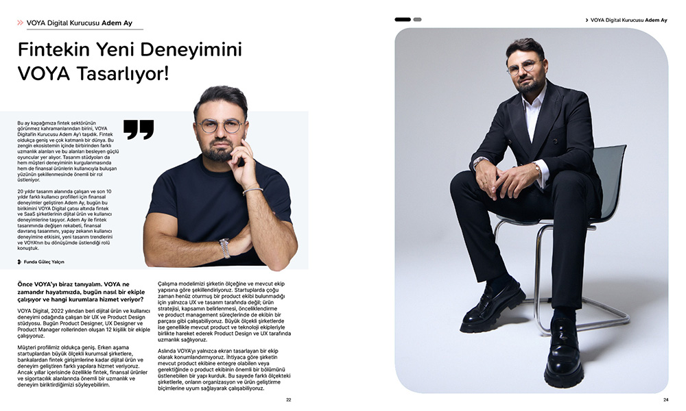 Fintekin Yeni Deneyimini VOYA Tasarlıyor - Fintechtime kapak röportajı