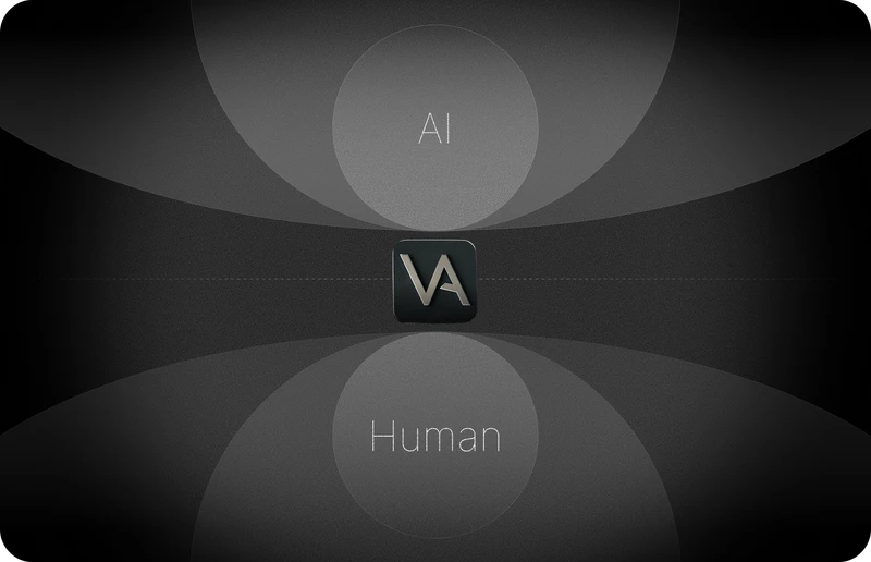 AI ve insanı merkezdeki VA simgesiyle buluşturan VOYA İnsan + AI yaklaşımı