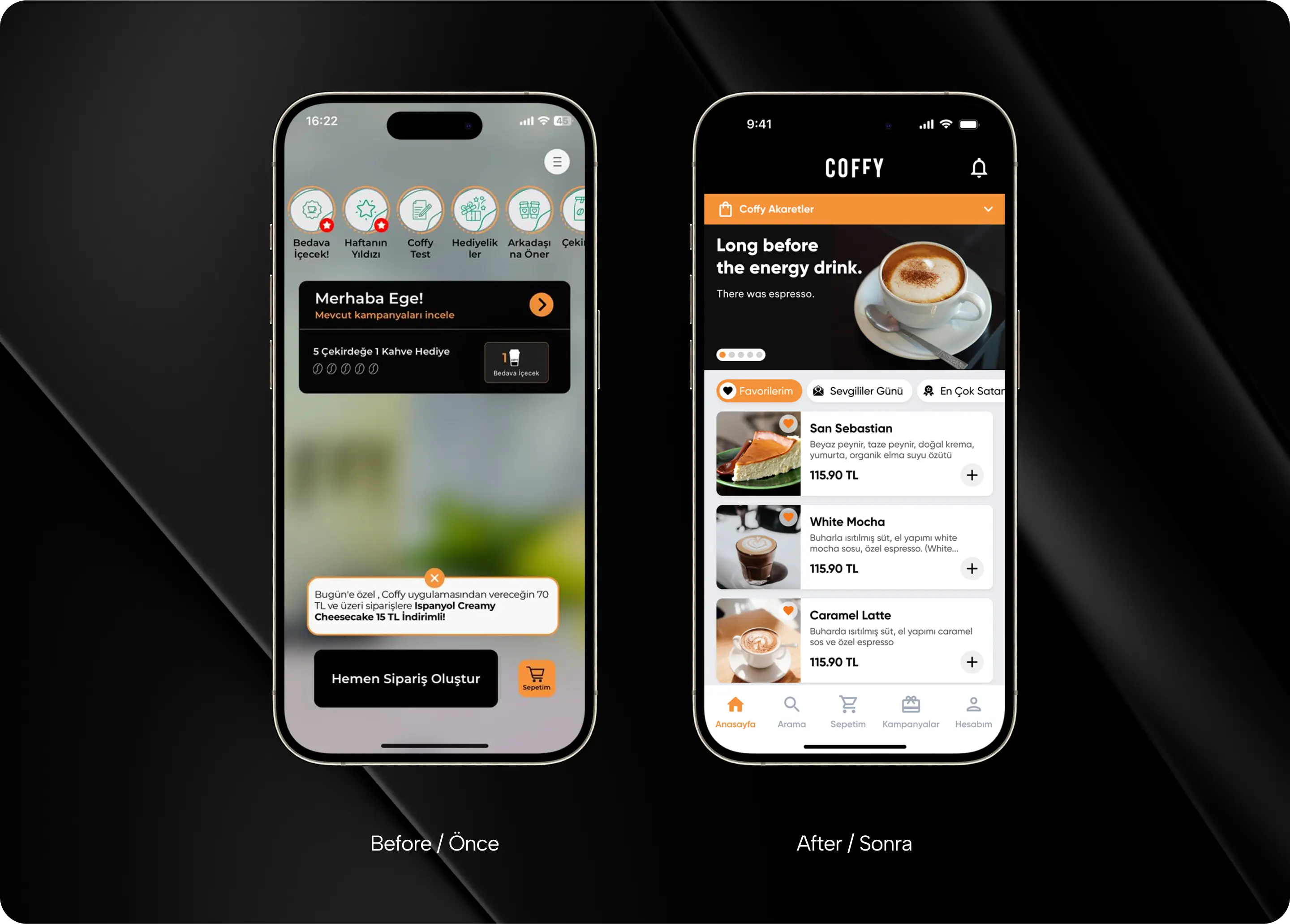 Coffy mobile app onboarding screens