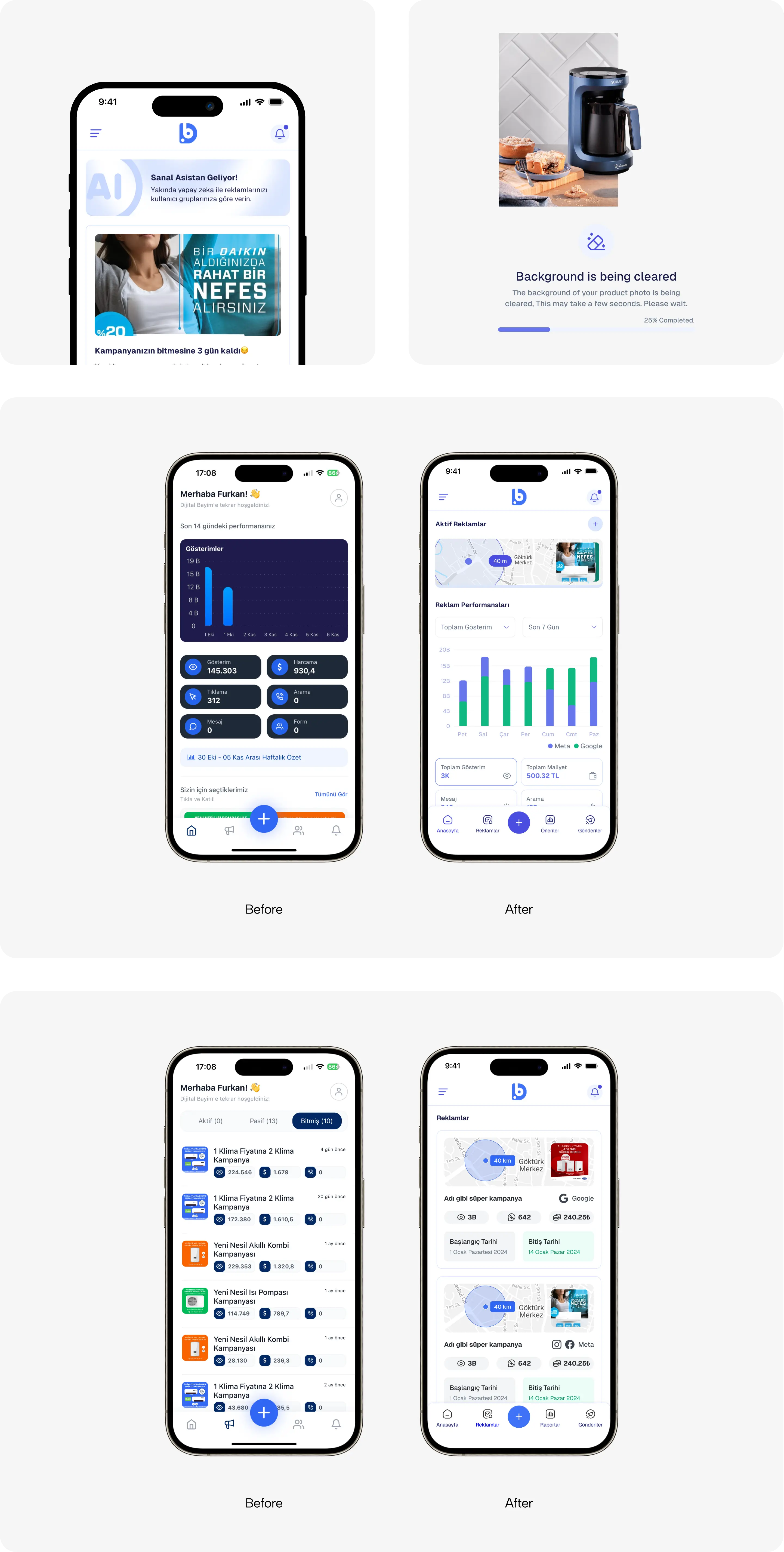 Digital Bayim old and new interface design comparison