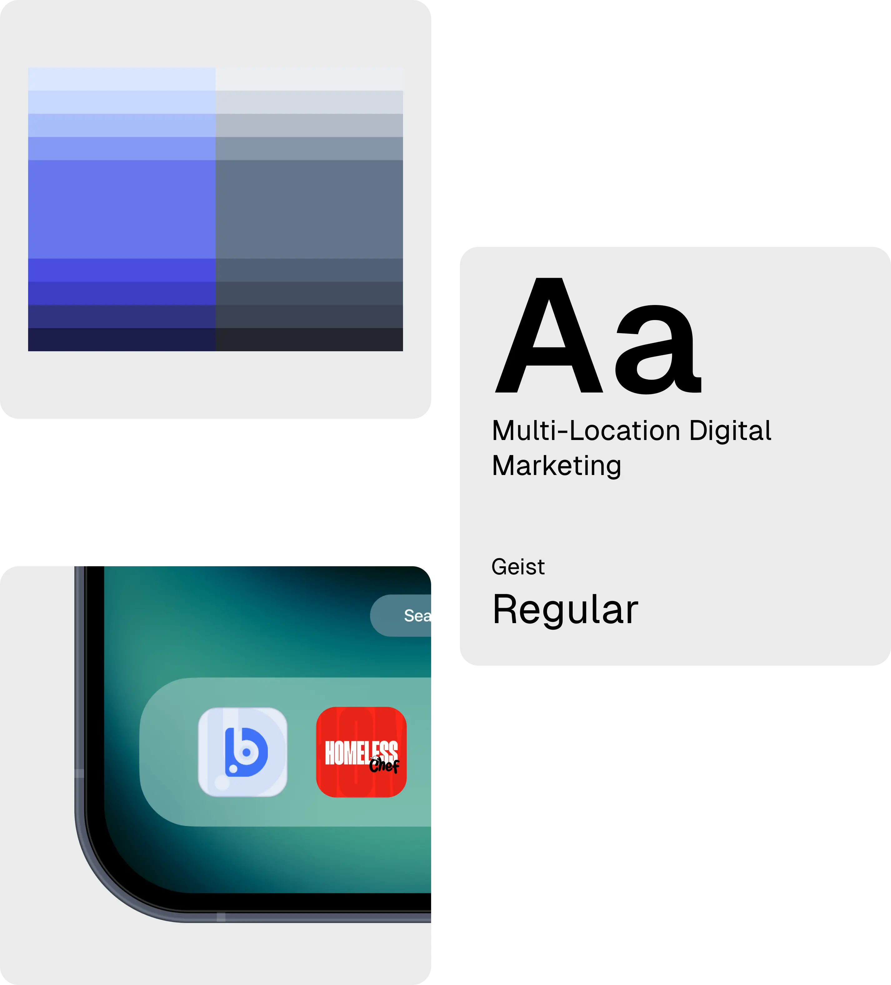 Digital Bayim typography and interface type style examples