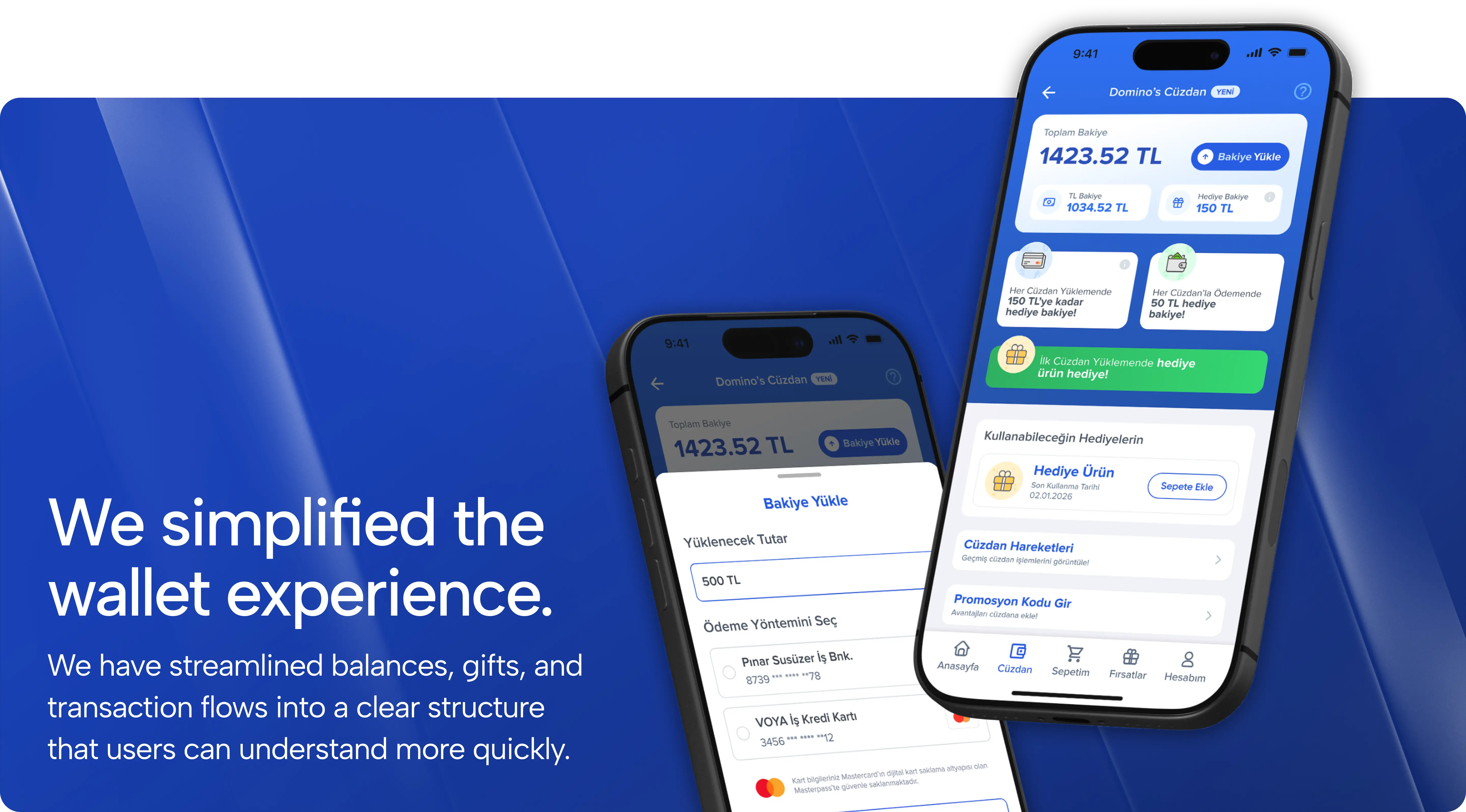 Domino's Ye-Kazan loyalty program experience design screens