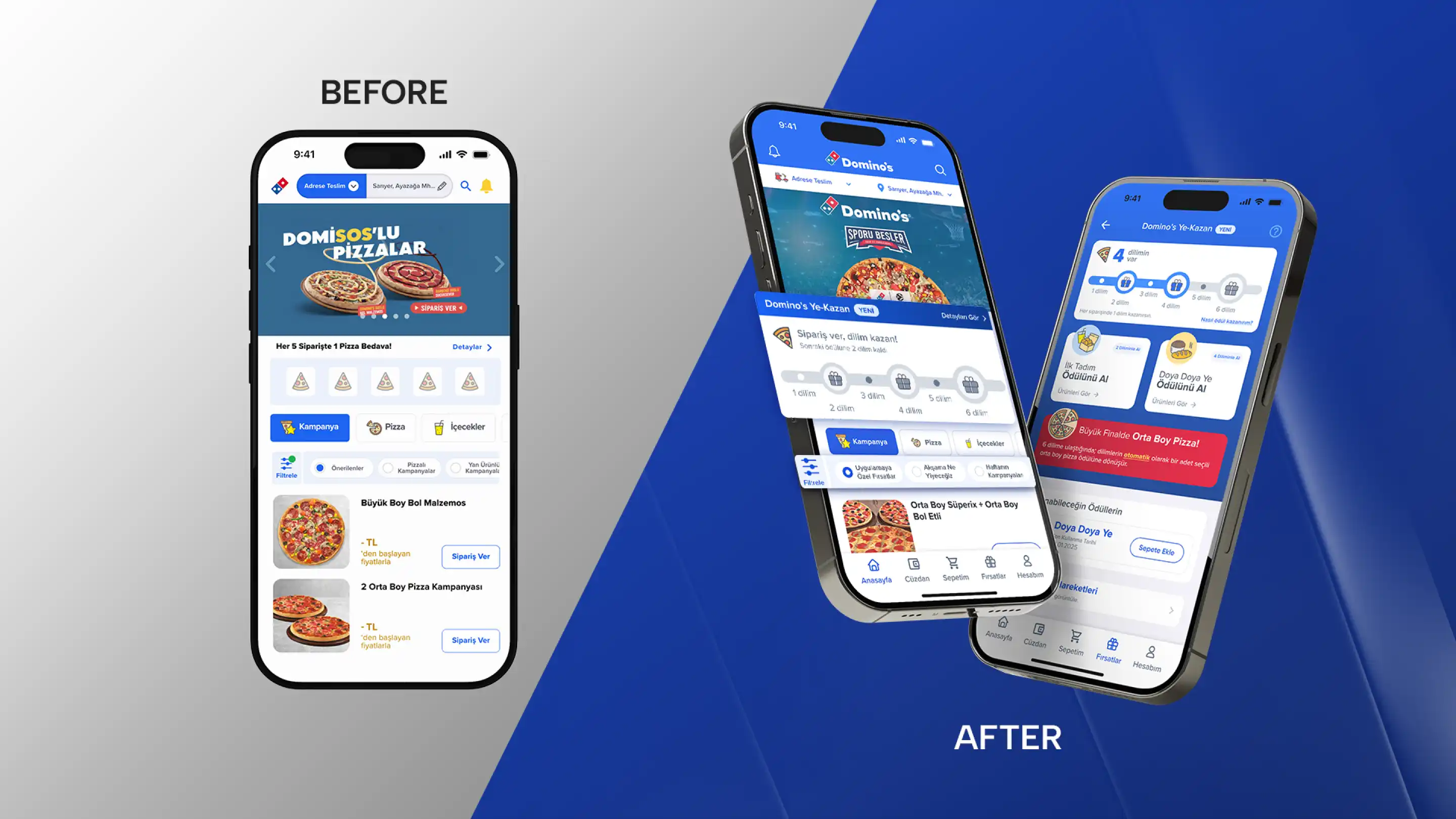 Domino's Ye-Kazan homepage badge design