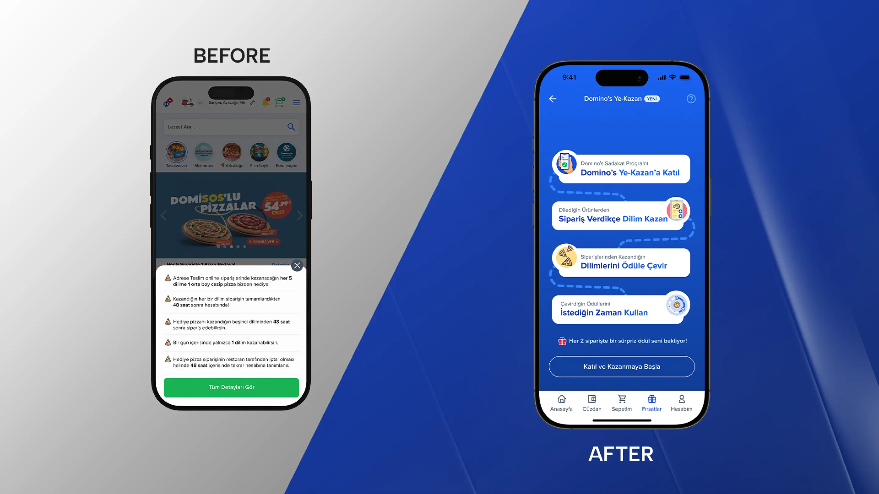 Domino's Ye-Kazan loyalty program visual experience design
