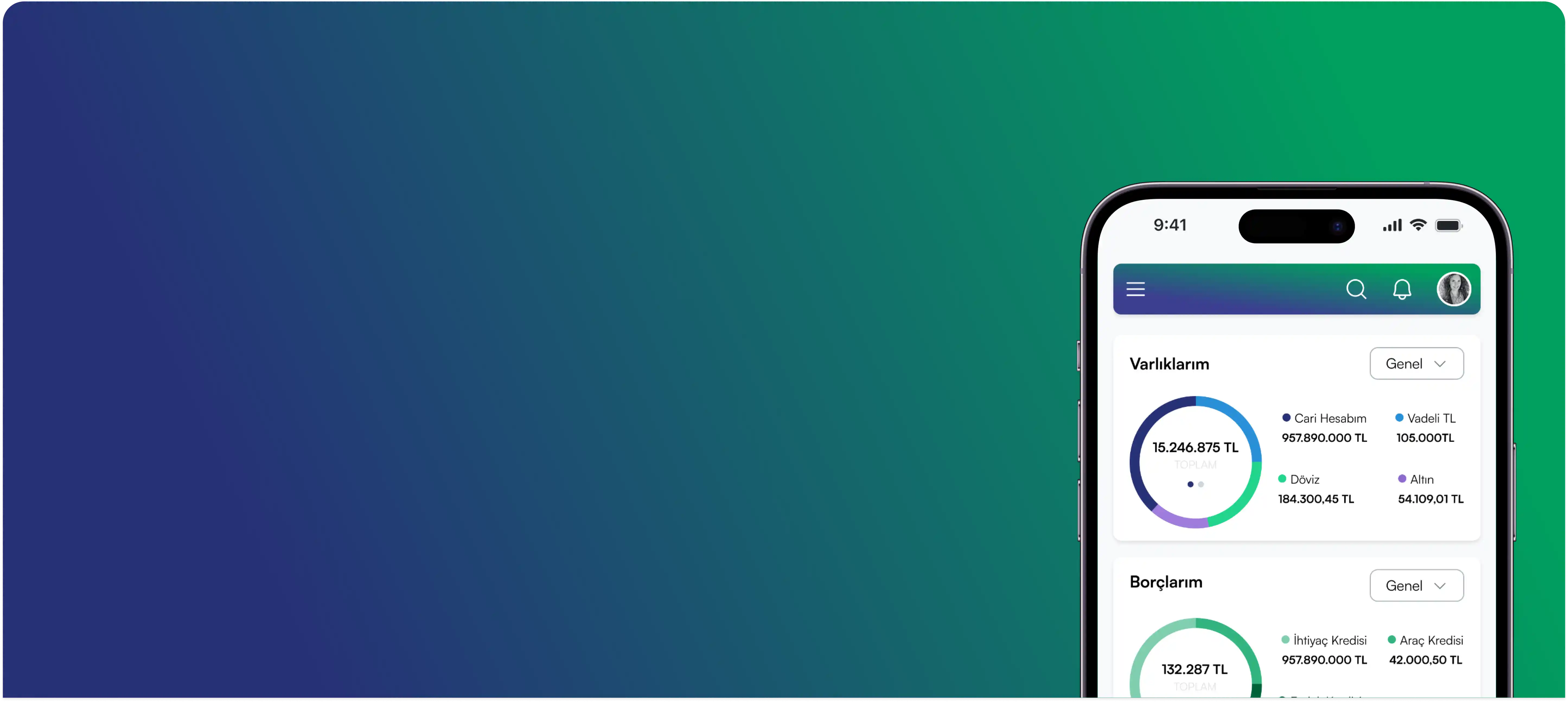 Hayat Finans mobile banking screens