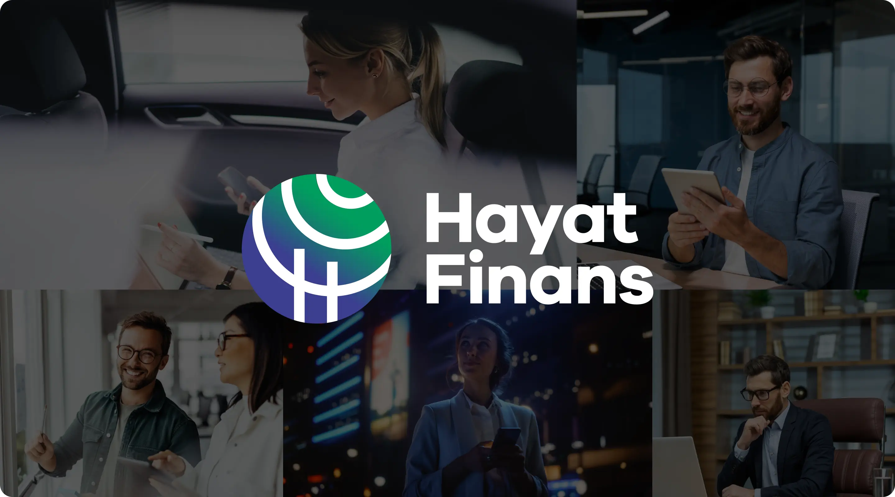 Hayat Finans corporate digital banking platform interface screens