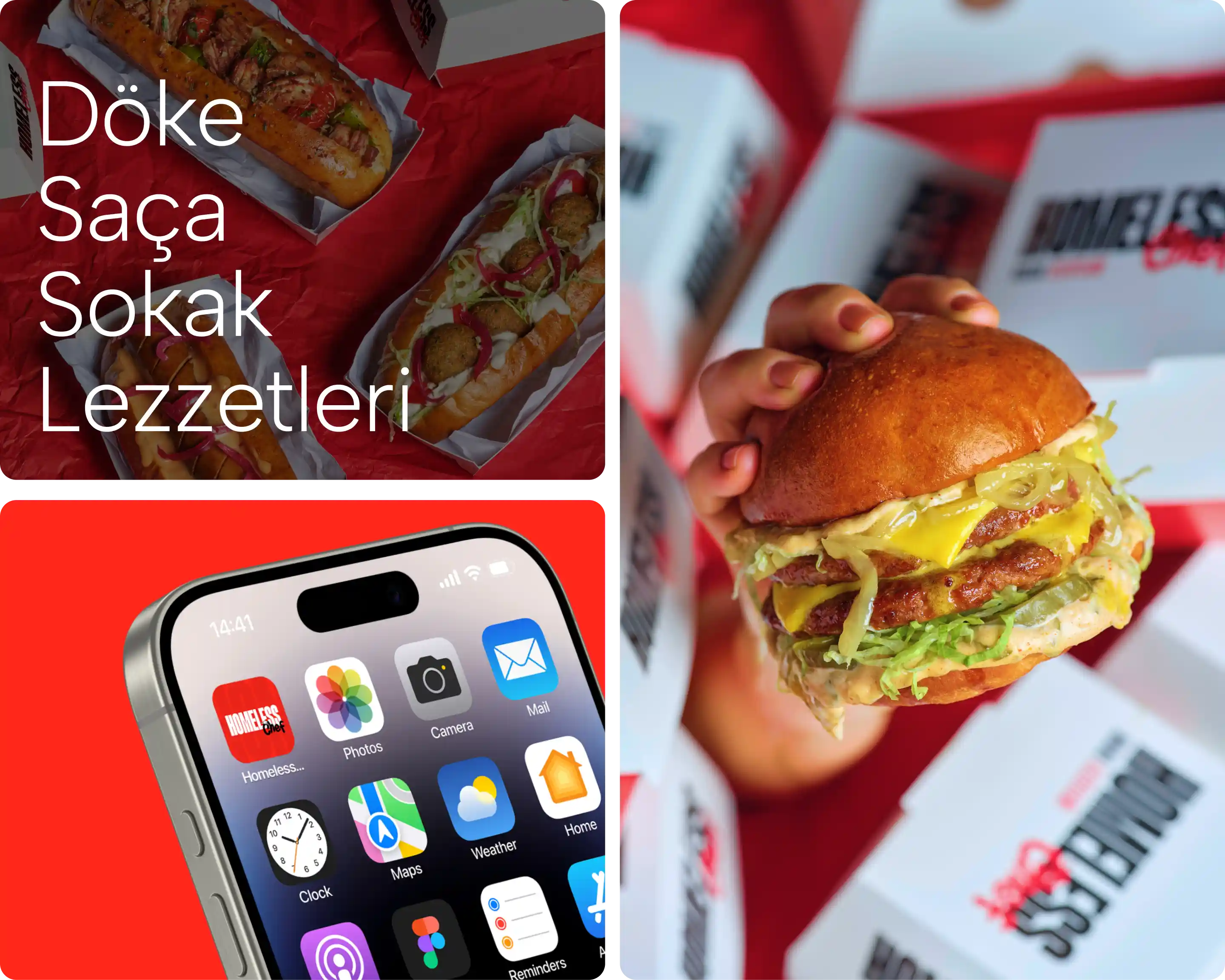 Homeless Chef mobile app user experience insight screens