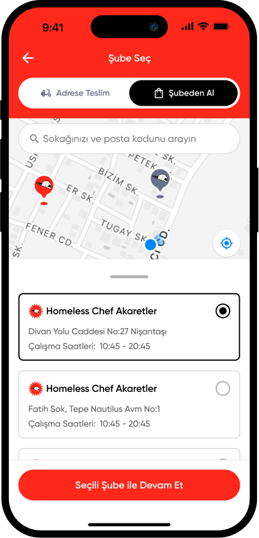 Homeless Chef location selection flow screen 4