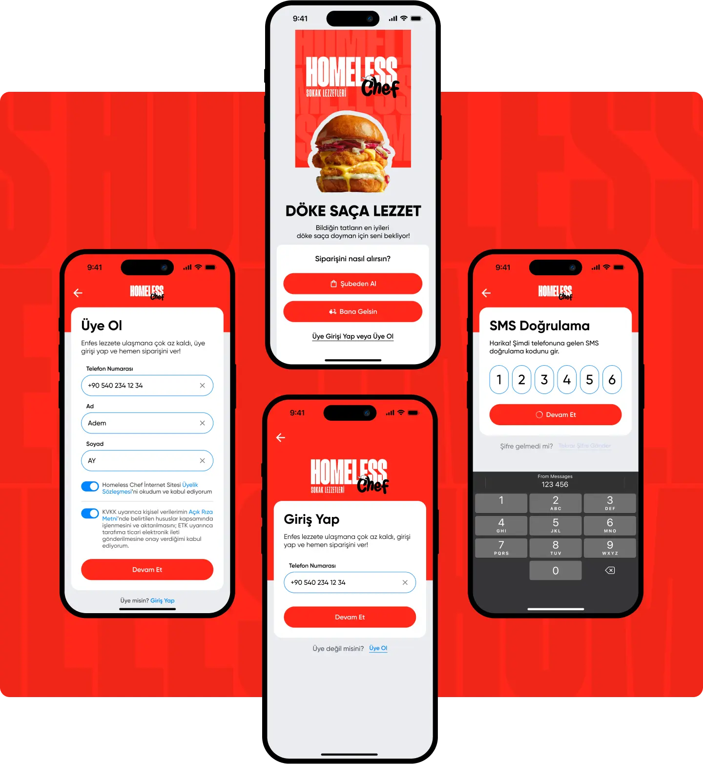 Homeless Chef onboarding screen design