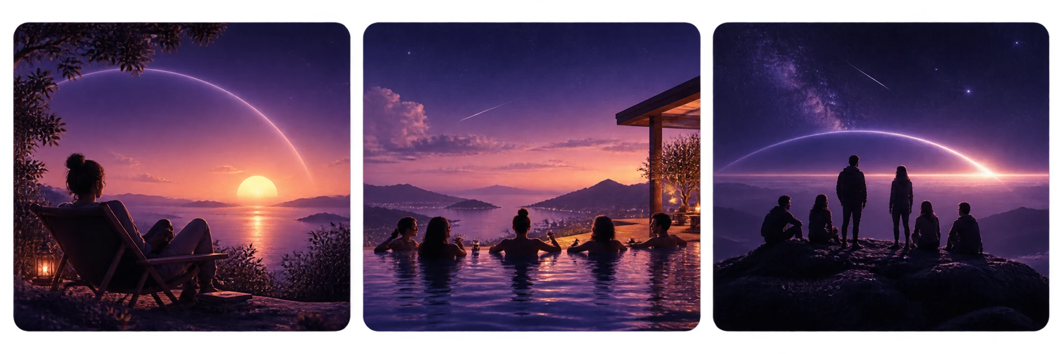 A quiet sunset from a lounge chair by the sea